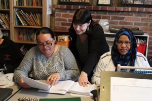 Adult Education tutor and students